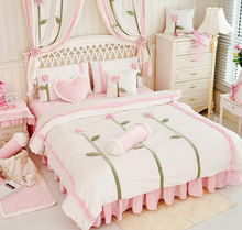 Load image into Gallery viewer, &quot;Arna&#39;s Collection&quot; - Luxury Girls Bedding Sets - 6/7 Piece Many Colours - Includes Decorative Pillows
