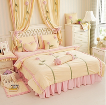 Load image into Gallery viewer, &quot;Arna&#39;s Collection&quot; - Luxury Girls Bedding Sets - 6/7 Piece Many Colours - Includes Decorative Pillows

