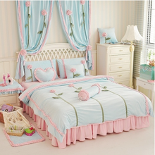 Load image into Gallery viewer, &quot;Arna&#39;s Collection&quot; - Luxury Girls Bedding Sets - 6/7 Piece Many Colours - Includes Decorative Pillows
