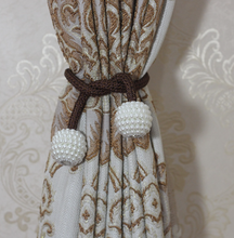 Load image into Gallery viewer, &quot;Arna Collection&quot; Retro/Classical Curtain Magnetic Pearl Ties - Many COLOURS x 2 Pieces
