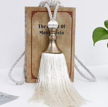 Load image into Gallery viewer, 2PCS Tassel Curtain Tieback Retro Style Curtain Decorative Accessories, Rope Buckle Straps with Hanging Ball
