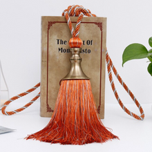 Load image into Gallery viewer, 2PCS Tassel Curtain Tieback Retro Style Curtain Decorative Accessories, Rope Buckle Straps with Hanging Ball
