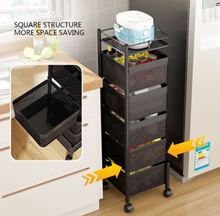 Load image into Gallery viewer, Versatile Storage Set on Casters -  Multi-layer Baskets Kitchen/Bedroom/Bathroom/Sewing Room/Toys
