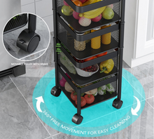 Load image into Gallery viewer, Versatile Storage Set on Casters -  Multi-layer Baskets Kitchen/Bedroom/Bathroom/Sewing Room/Toys
