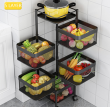 Load image into Gallery viewer, Versatile Storage Set on Casters -  Multi-layer Baskets Kitchen/Bedroom/Bathroom/Sewing Room/Toys
