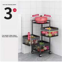 Load image into Gallery viewer, Versatile Storage Set on Casters -  Multi-layer Baskets Kitchen/Bedroom/Bathroom/Sewing Room/Toys
