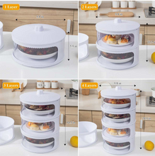 Load image into Gallery viewer, 5 Piece Storage Set - Transparent Stackable Food Insulation Cover Dust/Fly Proof Portable
