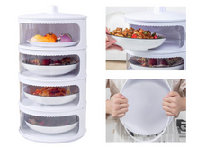 Load image into Gallery viewer, 5 Piece Storage Set - Transparent Stackable Food Insulation Cover Dust/Fly Proof Portable
