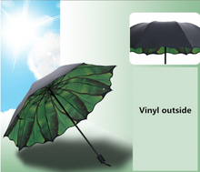 Load image into Gallery viewer, &quot;Arna&#39;s Luxury Umbrella Collection - Green Leaf (Beautiful Gift)
