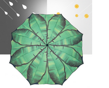 Load image into Gallery viewer, &quot;Arna&#39;s Luxury Umbrella Collection - Green Leaf (Beautiful Gift)
