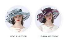Load image into Gallery viewer, &quot;Arna&quot; Collection - Luxury Hats - Sheer Elegance Flower Organza Hat
