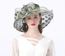 Load image into Gallery viewer, &quot;Arna&quot; Collection - Luxury Hats - Sheer Elegance Flower Organza Hat
