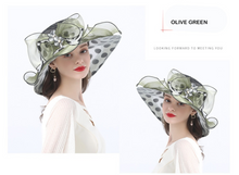 Load image into Gallery viewer, &quot;Arna&quot; Collection - Luxury Hats - Sheer Elegance Flower Organza Hat
