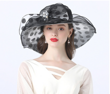 Load image into Gallery viewer, &quot;Arna&quot; Collection - Luxury Hats - Sheer Elegance Flower Organza Hat
