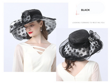 Load image into Gallery viewer, &quot;Arna&quot; Collection - Luxury Hats - Sheer Elegance Flower Organza Hat
