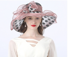 Load image into Gallery viewer, &quot;Arna&quot; Collection - Luxury Hats - Sheer Elegance Flower Organza Hat
