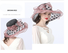 Load image into Gallery viewer, &quot;Arna&quot; Collection - Luxury Hats - Sheer Elegance Flower Organza Hat

