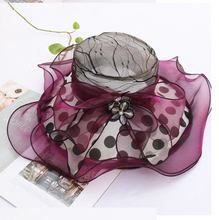 Load image into Gallery viewer, &quot;Arna&quot; Collection - Luxury Hats - Sheer Elegance Flower Organza Hat

