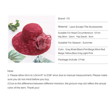 Load image into Gallery viewer, &quot;Arna&quot; Collection - Luxury Hats - Amazing Detail Lace - Classy &amp; Stylish - Many Colours
