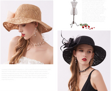 Load image into Gallery viewer, &quot;Arna&quot; Collection - Luxury Hats - Amazing Detail Lace - Classy &amp; Stylish - Many Colours
