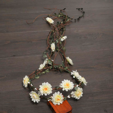Load image into Gallery viewer, Arna&#39;s Hair Accessories - Exquisite Flower Crown Leaves Rattan Floral Garland Headband for Bride Wedding Photography Accessories

