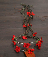 Load image into Gallery viewer, Arna&#39;s Hair Accessories - Exquisite Flower Crown Leaves Rattan Floral Garland Headband for Bride Wedding Photography Accessories
