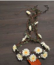 Load image into Gallery viewer, Arna&#39;s Hair Accessories - Exquisite Flower Crown Leaves Rattan Floral Garland Headband for Bride Wedding Photography Accessories

