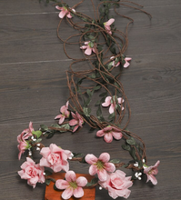 Load image into Gallery viewer, Arna&#39;s Hair Accessories - Exquisite Flower Crown Leaves Rattan Floral Garland Headband for Bride Wedding Photography Accessories

