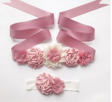 Load image into Gallery viewer, Arna&#39;s Royal Collection - Flower Belt &amp; Head Piece (Children) Bridal
