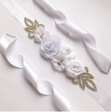 Load image into Gallery viewer, Arna&#39;s Royal Collection - Flower Belt &amp; Head Piece (Children) Bridal - Many Colours
