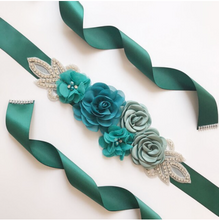 Load image into Gallery viewer, Arna&#39;s Royal Collection - Flower Belt &amp; Head Piece (Children) Bridal - Many Colours
