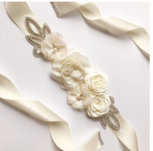 Load image into Gallery viewer, Arna&#39;s Royal Collection - Flower Belt &amp; Head Piece (Children) Bridal - Many Colours
