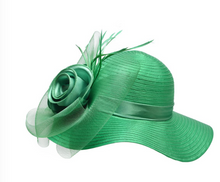 Load image into Gallery viewer, &quot;Arna Collection&quot; Luxury Hats - Unique Satin &amp; Horse Hair with Feathers
