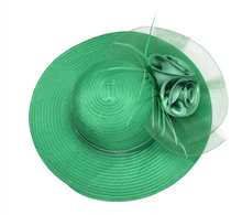 Load image into Gallery viewer, &quot;Arna Collection&quot; Luxury Hats - Unique Satin &amp; Horse Hair with Feathers
