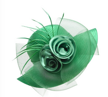 Load image into Gallery viewer, &quot;Arna Collection&quot; Luxury Hats - Unique Satin &amp; Horse Hair with Feathers
