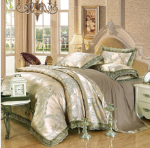 Load image into Gallery viewer, &quot;Arna Lisa&quot; Royal Collection - New Jacquard Satin Royal Luxury Bedding - King - 6 Piece
