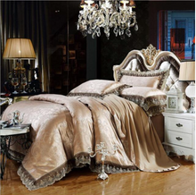 Load image into Gallery viewer, &quot;Arna Lisa&quot; Royal Collection - New Jacquard Satin Royal Luxury Bedding - King - 6 Piece
