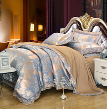 Load image into Gallery viewer, &quot;Arna Lisa&quot; Royal Collection - New Jacquard Satin Royal Luxury Bedding - King - 6 Piece
