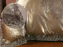 Load image into Gallery viewer, &quot;Arna Lisa&quot; Royal Collection - New Jacquard Satin Royal Luxury Bedding - Queen- 6 Piece
