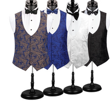 Load image into Gallery viewer, Mens Luxury Men Suit Bridegroom Wedding Tuxedo Blazer Jacket Vest Pant 3 Piece Slim Fit
