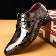 Load image into Gallery viewer, Mens Patent Leather Shoes Pointed Toe Business Wedding Shoes -  Many Sizes &amp; Colours
