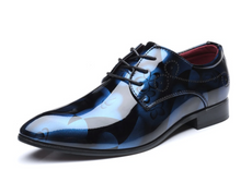 Load image into Gallery viewer, Mens Patent Leather Shoes Pointed Toe Business Wedding Shoes -  Many Sizes &amp; Colours
