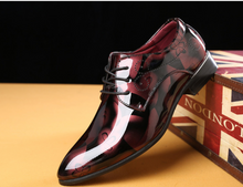 Load image into Gallery viewer, Mens Patent Leather Shoes Pointed Toe Business Wedding Shoes -  Many Sizes &amp; Colours
