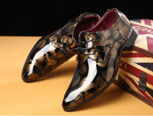 Load image into Gallery viewer, Mens Patent Leather Shoes Pointed Toe Business Wedding Shoes -  Many Sizes &amp; Colours
