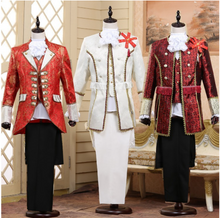 Load image into Gallery viewer, Mens Full Attire - Formal Lapel Collar Dress Costumes Prince Retro European Medieval
