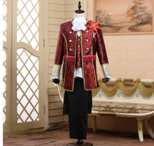 Load image into Gallery viewer, Mens Full Attire - Formal Lapel Collar Dress Costumes Prince Retro European Medieval
