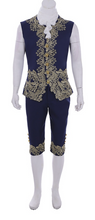 Load image into Gallery viewer, Mens Unisex Cosplay Legend 18th Century Dark Blue Uniform Marie Antoinette Rococo Costume Suit
