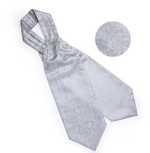 Load image into Gallery viewer, Luxury Mens Silk Tie Handkerchief Cufflinks &amp; Neck Tie Ring - Many Colours &amp; Sizes
