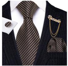 Load image into Gallery viewer, Mens Designer Silk Tie Handkerchief Set Gift Business - Many Colours &amp; Sizes
