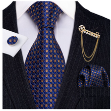 Load image into Gallery viewer, Mens Designer Silk Tie Handkerchief Set Gift Business - Many Colours &amp; Sizes
